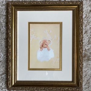 Ann Geddes Cherub Baby framed wall art (10x12)